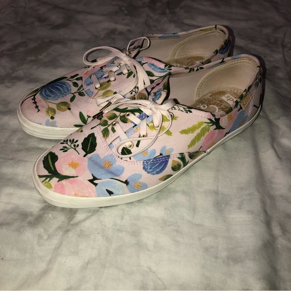 Keds X Rifle Paper Co Pink Floral Canvas Sneakers